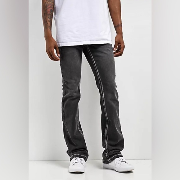 Zumiez Ninth Hall Black Denim Stacked Flare Jeans - Picture 1 of 9
